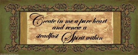 Framed Words to Live By, Sage/GoldCreate in me Print