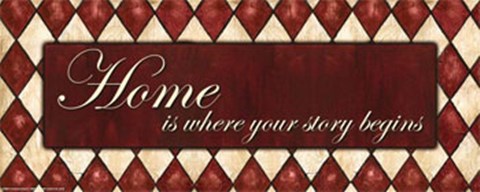 Framed WTLB Harlequin CinnabarHome is where Print