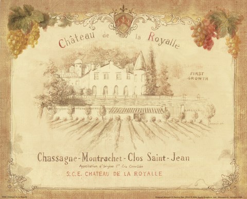 Framed Chateau de la Royalle Print