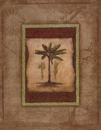 Framed Palm Botanical Study I Print