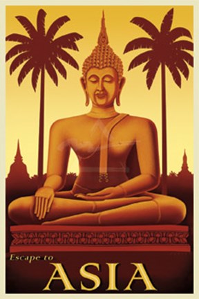 Framed Escape to Asia Print