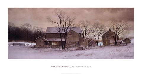 Framed Evening Chores Print