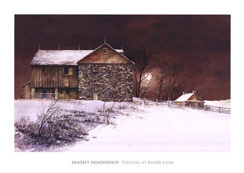 Framed Evening at Knabb Farm Print