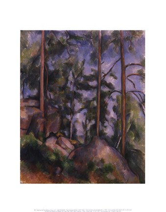 Framed Pines and Rocks (Fontainebleau), c. 1897 Print