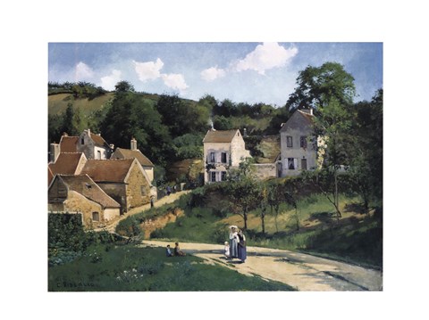 Framed L&#39;Hermitage at Pontoise, c. 1867 Print