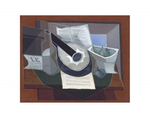 Framed Still Life with a Guitar, 1925 Print