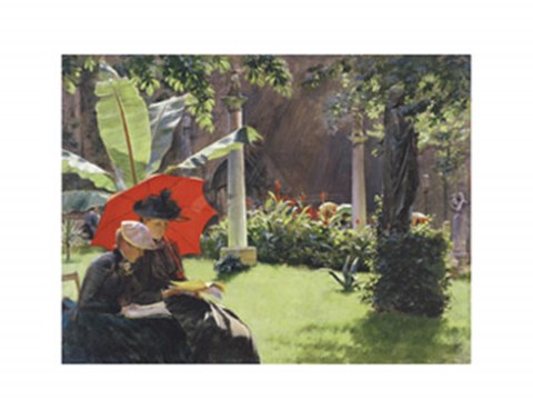 Framed Afternoon in the Cluny Garden, Paris, 1889 Print