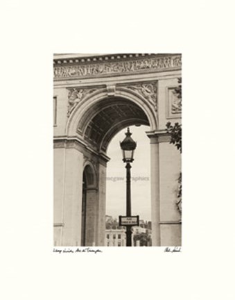 Framed Lamp Inside Arc de Triomphe Print
