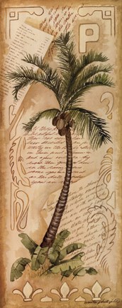 Framed Palm Fronds I Print