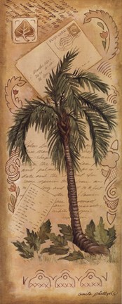 Framed Palm Fornds II Print