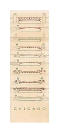 Framed Chicago Bridges Print