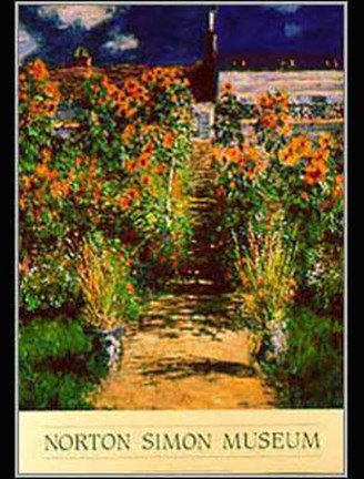 Framed Artist's Garden, Vetheuil Print