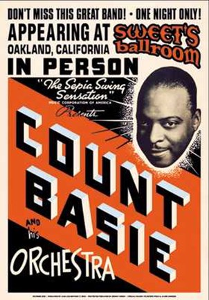 Framed Count Basie Sweets Ballroom, Oakland 19 Print