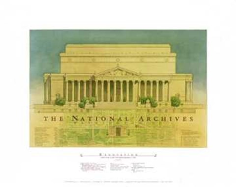 Framed National Archives, Washington Dc Print