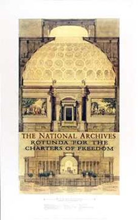 Framed National Archives Rotunda Print