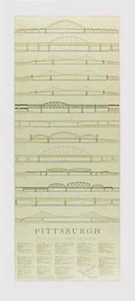 Framed Pittsburgh Bridges Print