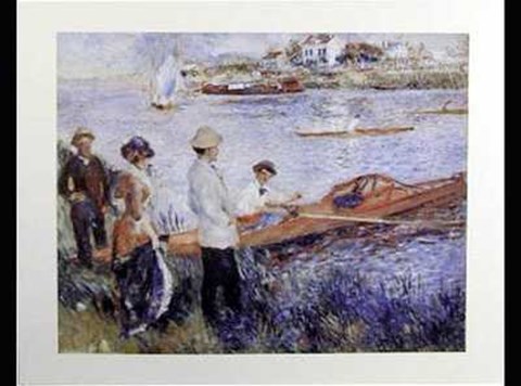 Framed Oarsmen At Chateau Print