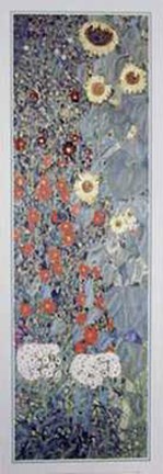 Framed Garden with Sunflowers Print