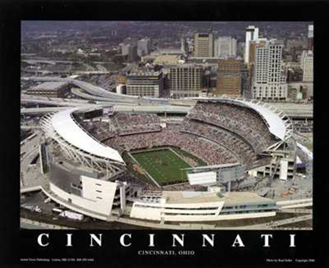 Framed Cincinnati, Ohio - Bengals At Paul Brown Print