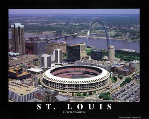 Framed St Louis, Missouri - Cardinals At Busch Print