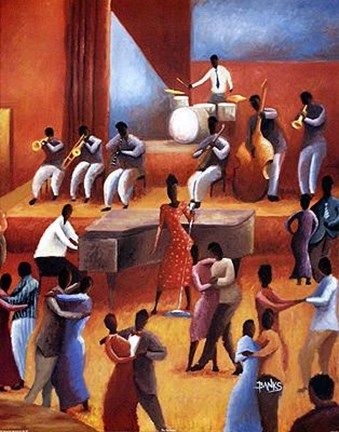 Framed Jazz Singer Print
