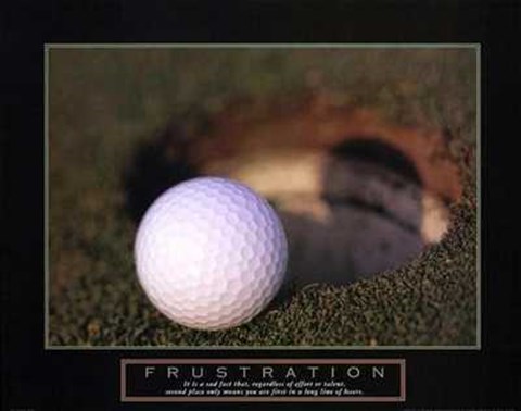 Framed Frustration - Golf Ball Print
