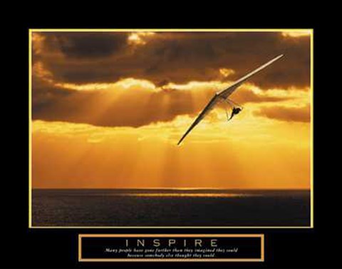 Framed Inspire - Hang Glider Print