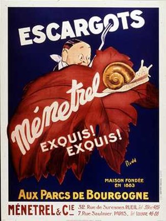 Framed Escargots Print