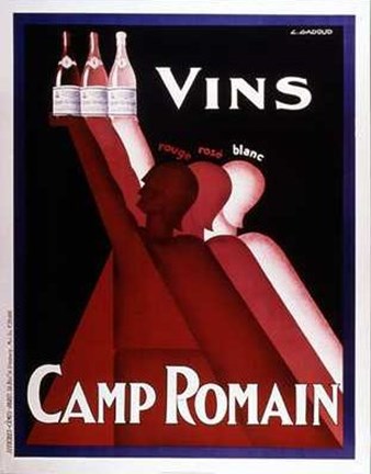Framed Vins Camp Romain Print
