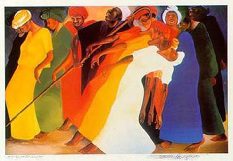 Framed Dancing for the Lord (S) Print