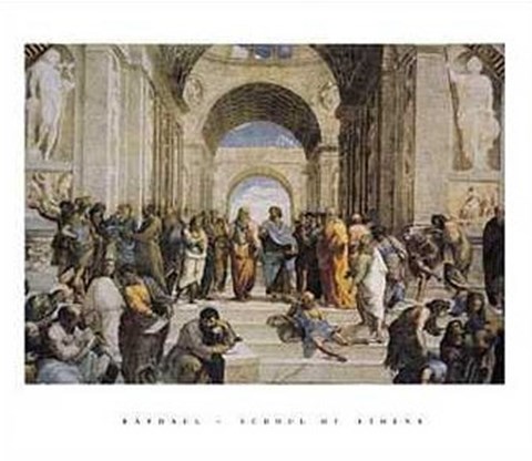 Framed School of Athens, c.1511 Print