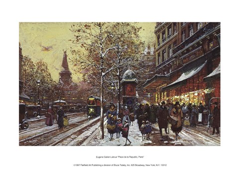 Framed Place De La Republic Paris Print
