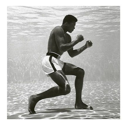 Framed Muhammad Ali - underwater Print