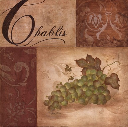 Framed Chablis Grapes Print