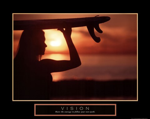 Framed Vision - Female Surfer Print