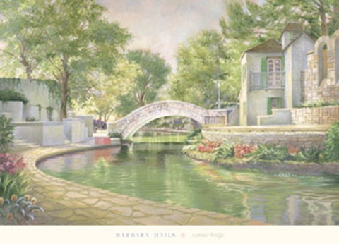 Framed Summer Bridge Print