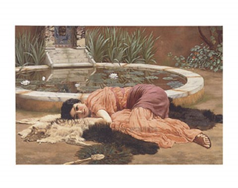 Framed Dolce far niente (A Pompeian Fishpond), 1904 Print