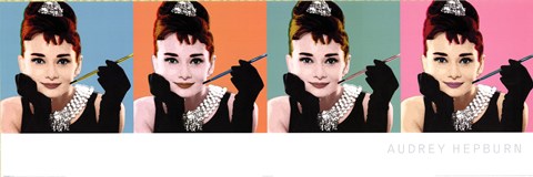 Framed Audrey Hepburn Pop Art Print