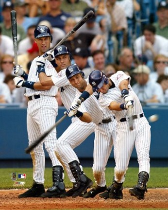 Framed Derek Jeter -  Multiple Exposure IV, Vertical Print