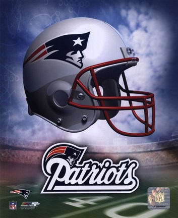 Framed New England Patriots Helmet Logo Print