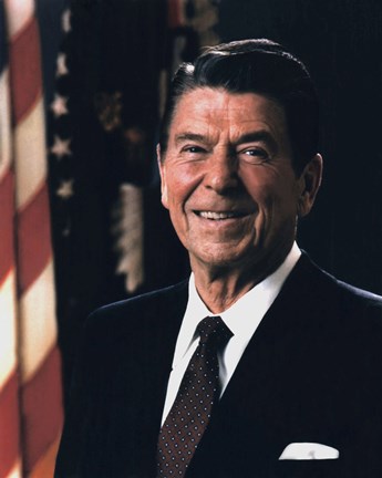 Framed Official Portrait of President Ronald Reagan (#9) Print