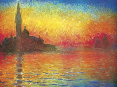 Framed San Giorgio Maggiore at Twilight (or Dusk in Venice) Oversized Print