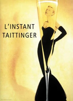 Framed L'Instant Taittinger Print