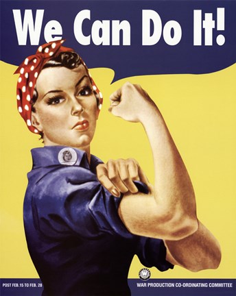 Framed We Can Do It - Rosie The Riveter Print