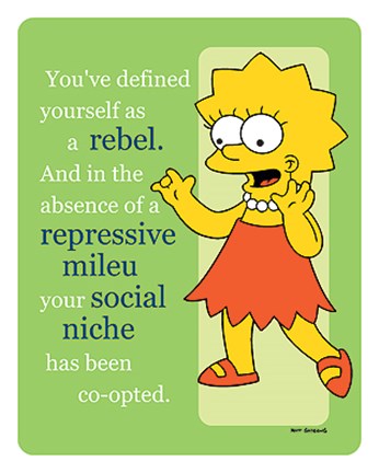 Framed Simpsons - Lisa Rebel (postercard) Print