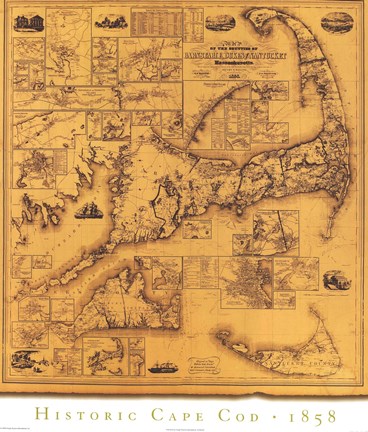 Framed Historic Cape Cod Print