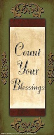 Framed Words To Live By, SagegoldCount Your B Print