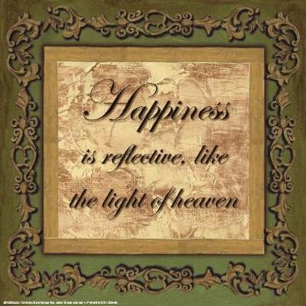 Framed Wtlb, SagegoldHappiness Print