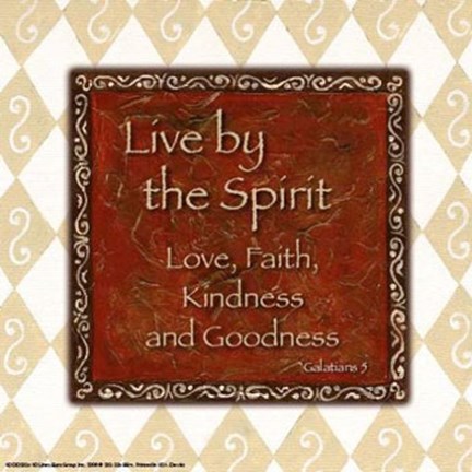 Framed Wtlb, Harlequin TanLive By The Spirit Print