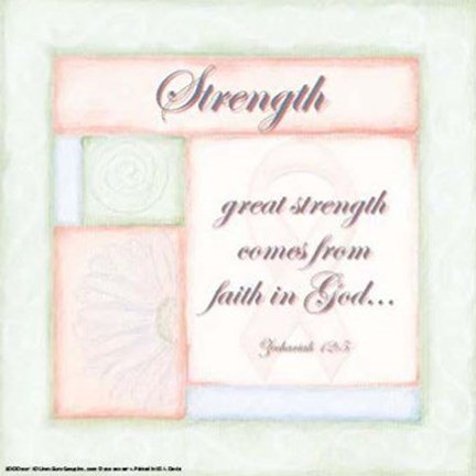 Framed Wtlb, Breast CancerStrength Print